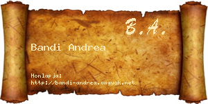 Bandi Andrea névjegykártya